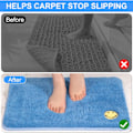 Miniatyrbild 3 av 5: QU)(Vit) 8-pack Halkskydd för Mattor, Anti-Slip Mattgrepp som Håller Din Matta På Plats för Kök Sovrum Li