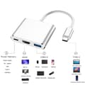 Miniatyrbillede 4 af 5: USB-C til HDMI Adapter (Understøtter 4K/30Hz) - 3-i-1 Type-C Konverter Kabel - til MacBook Pro 2017/2018, MacBook og andre USB 3.0 Type-C enheder