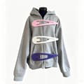 Oversized hettegenser for kvinner og menn, uformell løs genser med hette, komfortabel hverdags streetwear M