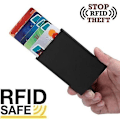 Miniatyrbillede 2 af 4: Pop-up kortholder - Aluminiumslomme beskytter (RFID Secure) Grå farve