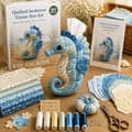 Havdyr Tissueboks Søhest Tissueholder Sød Havtema Badeværelsesindretning Organizer Seahorse