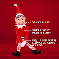 Miniatyrbillede 2 af 3: Julemandens Elf, der Opfører sig Dårligt, Plyslegetøj | Elfette Nyhed Lang Bøjlig Uartig Pige Juledukke | 30 cm