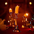 Miniatyrbilde 5 av 5: Klokke Lys Skjønnheten og Udyret Lysestake Lumiere LED Lysestake For Bryllupsbord, Jul, Hjemmeinnredning