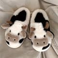 Söta tofflor med ko-mönster, tjock sula, varma inneskor för män och kvinnor höst vinter Cows EU 36