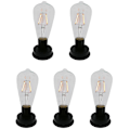 Miniatyrbilde 1 av 5: 5 stk. Solar LED Wolfram Filamentlampe 2800K Automatiske Lyssensorer Gjerde Nattlys For Hage{f164}
