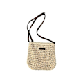 Miniatyrbild 1 av 4: Halmväska för Kvinnor, Sommar Strand Crossbody Väska med Dragkedja och Justerbar Axelrem, Boho Vävd Handgjord Axelväska, (Off-White) off-white