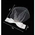 Miniatyrbilde 7 av 7: Bryllupsnett med hårnåler Hvit brudeslør Bandeau slør for brud (D)