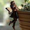 Miniatyrbild 1 av 5: Mini tjej hängande kopp hartsdekoration fé kombination blomma BB{F2}