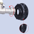 Miniatyrbilde 2 av 5: 1000L tankkran med krankobling for hageslange, S60x6 Ibc krankobling{F2}