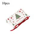 Miniatyrbild 1 av 6: 10 st julklappsförpackningar med band, julgranssnöflinge presentförpackning, förpackningslåda, för små presenter till högtider och bröllop 10pcs White Reference size chart