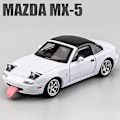 Pikkukuva 5 / 5: 1:32 Mazda Mx5 Mx-5 Superauto Seosmetallivalettu Leluauto Malli Ääni Ja Valo Vedettävä Lasten Lelu Keräily Syntymäpäivälahja{F2] White