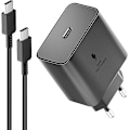Pikkukuva 1 / 7: 45W USB C -laturi – Supernopea lataus Samsung Galaxy S24/S23/S22 & A-sarjalle – Sisältää 2 m USB C -kaapelin{F2}