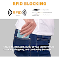 Pikkukuva 4 / 4: Naisten lompakko RFID-suojauksella, pieni lompakko naisille, luottokorttikotelo, kolmiosainen naisten lompakko kolikkotaskulla ja vetoketjulla