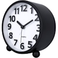 Miniatyrbild 4 av 5: Tyst Analog Väckarklocka, Svart Metall Stora 3D-Siffror, Snooze{F2}