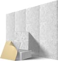 12-pack självhäftande akustikpaneler - Akustikpaneler - 30 x 30 x 1 cm - Högdensitet polyester akustikpaneler - Silvergrå - Hemmakontor - Sou...