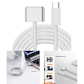 Miniatyrbillede 4 af 5: Magnetisk USB C til MagSafe 3 opladerkabel (140W), Magnetisk opladerkabel{HH}