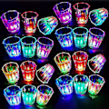 Miniatyrbild 1 av 5: Lysande Shotglas Set om 24 Party Favörer för Vuxna Shotglas för Fest LED Blinkande Dricksglas Självlysande{F2]