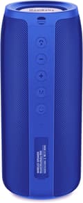 Bluetooth-högtalare med kraftfull bas, trådlöst stereoljud, dubbel parkoppling, Bluetooth 5.0, blå bärbar högtalare för hem- och utomhusbruk