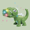 Miniatyrbillede 6 af 7: 9-hullers automatisk dinosaur boblemaskine legetøj udendørs musik lys bobleblæser legetøj