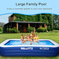 Miniatyrbillede 3 af 4: Oppustelig pool til børn og voksne, 305 x 183 x 56 cm overdimensioneret fortykket familieswimmingpool til småbørn, udendørs, have, baghave