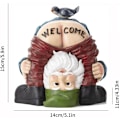 Miniatyrbild 2 av 5: Välkomst Trädgårdstomtar Prydnader - Tomte Staty Trädgårdsdvärg Figur{EE}