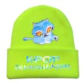 KPOP DEMON HUNTER ambient stickad mössa lockig ullmössa tryckt beanie utomhus kall mössa vuxen Fluorescerande Gul-2{F2} Fluorescent Yellow-2 One size