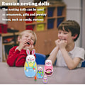 Miniatyrbilde 3 av 5: Påskehare Ornament, Stablede Tre Håndlagde Matryoshka Dukker, Påskeegg Leker, Perfekt for Barnebursdag eller Hjeminnredning Gaver