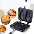 Miniatyrbilde 6 av 6: Japansk Fisk Formet Pannekaker Dobbel Pan, Vaffelkake Maker Pan Fisk Formet Pannekaker Dobbel Pan Form For Hjem DIY Matlaging Fest Dessert