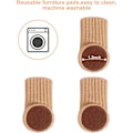 Miniatyrbillede 2 af 5: 24 stk. - Stolestrømper Khaki til stoleben, møbelben, skridsikre puder til passer 4\"-7cm\" diameter stoleben{F2]