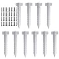 10-pack Kraftiga Fästpinnar Trä Galvaniserat Stål Metall Cor(f2) A