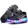 Rullskor för pojkar och flickor med blinkande hjul black 27