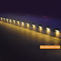 Miniatyrbillede 5 af 5: 2023 Nye 8 stk. Vandtætte Solcellelamper Udendørs Baghave Dekoration Udendørs Trappe Trin Lys Have Stolpe Hegn LED Varm Lampe{HH}