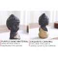 Miniatyrbilde 3 av 5: 4 stk Mini søte keramiske Buddha-statuer, små bedårende munkfigurer