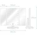 Miniatyrbillede 4 af 5: 21 LED Touch Dæmpende Makeupspejl med Belysning, Trefoldig Makeupspejl Tilbyder Dagslysoplevelse Overalt