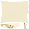 Vandtæt solsejl 4x3 m 180g/m2 Beige{F2}