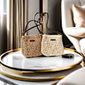 Miniatyrbild 3 av 4: Halmväska för Kvinnor, Sommar Strand Crossbody Väska med Dragkedja och Justerbar Axelrem, Boho Vävd Handgjord Axelväska, (Off-White) off-white