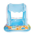 Miniatyrbild 1 av 5: Baby Badring Uppblåsbar Pool Badring Med UPF 50+ Solskydd För Barn I Åldern 3-36 Månader Kul I Vattnet Blå{F2} blue with handle