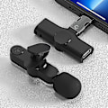 Miniatyrbild 3 av 5: Usb C till Otg Lightning Adapter för att Stödja Dataöverföring Anslut Laddare Kontakt Kabel Konverterare Trådlös Mikrofon Adapter - Svart