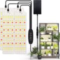 LED Växtbelysning Fullspektrum Panel – Inomhus Växtlampa för Plantor Suckulenter Hydroponik 80x300mm One head + adapter