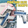 Miniatyrbild 3 av 10: Elektrisk vattenpistol Glock automatisk vattenblåsare badleksak -{F2}