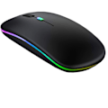 Miniatyrbilde 1 av 5: Oppladbar Bluetooth-mus, (BT 5.1 + 2.4G Trådløs) Slank/Stille (800-1200-1600) black