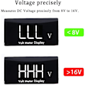 Miniatyrbilde 5 av 5: Digital Voltmeter for Bil, Vanntett DC 12V LED Voltmeter, ZQKLA