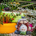 Miniatyrbild 4 av 5: Välkomst Trädgårdstomtar Prydnader - Tomte Staty Trädgårdsdvärg Figur{EE}