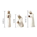 Miniatyrbilde 3 av 3: Willow Tree De Tre Vise Menn Julekrybbefigurer - skulptert og håndmalt (26027)