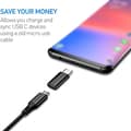 Miniatyrbillede 7 af 7: 8-pak USB C hun-adapter sæt USB A til USB C Micro USB til Type C-konverter til biloplader bærbar telefon black