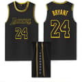 #24 Kobe Bryant Baskettröja Set Lakers Uniform för Barn Vuxna - Svart Y（yh）