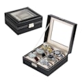 Miniatyrbild 1 av 5: TG Klockbox / Klocklåda / Klockbox för 6 Klockor Svart{f2}