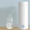 Miniatyrbild 1 av 5: Elektrisk Vattenkokare, 400ML Elektrisk Resevattenkokare, 3 i 1 Mini Vattenkokare och Mini Termos, 300W Rostfri Vattenkokare för Te, Mjölk, Kaffe