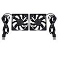 Miniatyrbillede 1 af 5: 80mm 5V USB Blæser 80mm 8cm 8015 Børsteløs DC Køleblæser PC Computer Router Chassis Blæser Køler 2stk