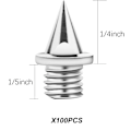 Miniatyrbild 3 av 5: 100 st spikskor, silver[f2]